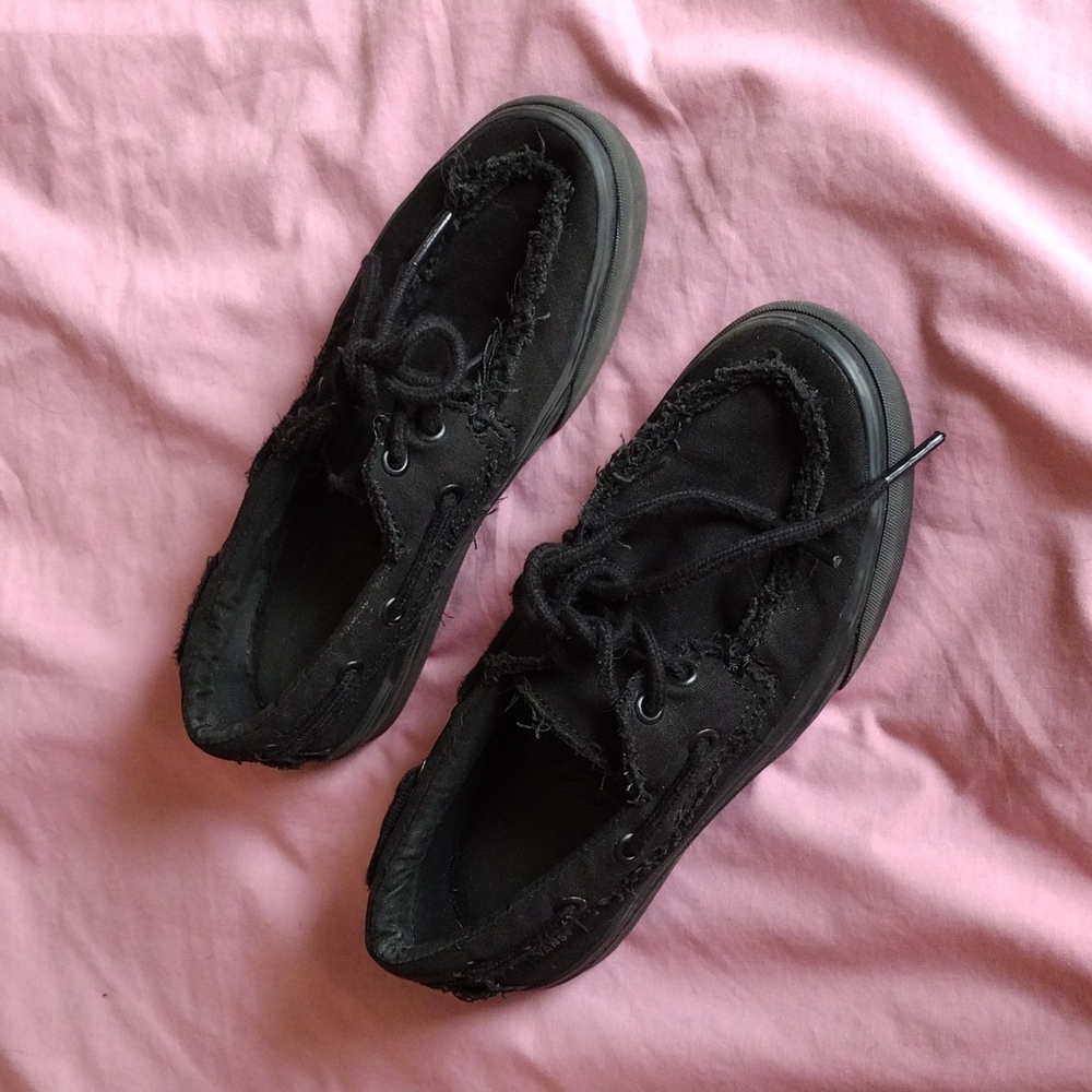 Black unisex vans